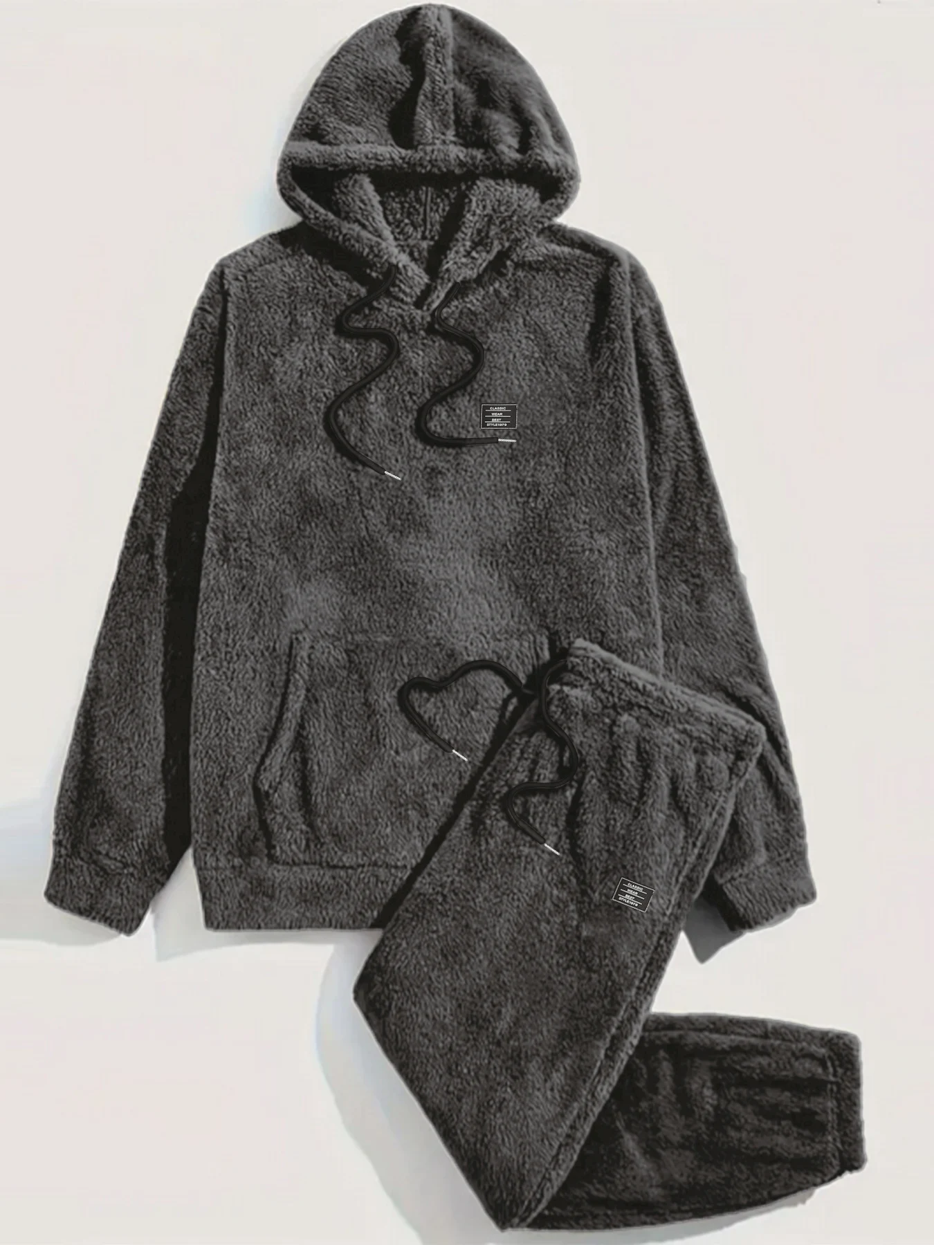 Lazy Style Fleece Set Men Loose Hooded Kangaroo Pocket Sweatshirt & Matching Fabric Jogger Pants 2 Piece
Lazy Style Fleece Set Men Loose Hooded Kangaroo Pocket Sweatshirt & Matching Fabric Jogger Pants 2 Piece