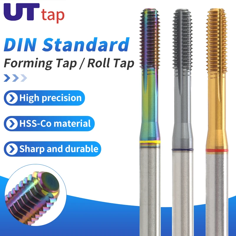 UT TAP HSS-CO DIN Standard Forming Tap/Roll Tap Cobalt-Containing Machine Tap Special Drill For Stainless Steel/Aluminum/Steel
UT TAP HSS-CO DIN Standard Forming Tap/Roll Tap Cobalt-Containing Machine Tap Special Drill For Stainless Steel/Aluminum/Steel