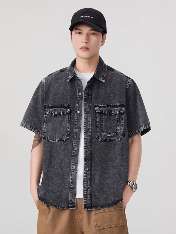 High-End Casual Loose Thin ort-Sve Denim irt Men Summer Versatile Casual Collar Lightweight Classic Fit Jeans Jaet
High-End Casual Loose Thin ort-Sve Denim irt Men Summer Versatile Casual Collar Lightweight Classic Fit Jeans Jaet