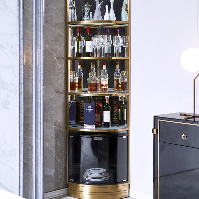 Light luxury stainless steel wine cabinet, home living room corner cabinet, glass triangle cabinet
Light luxury stainless steel wine cabinet, home living room corner cabinet, glass triangle cabinet