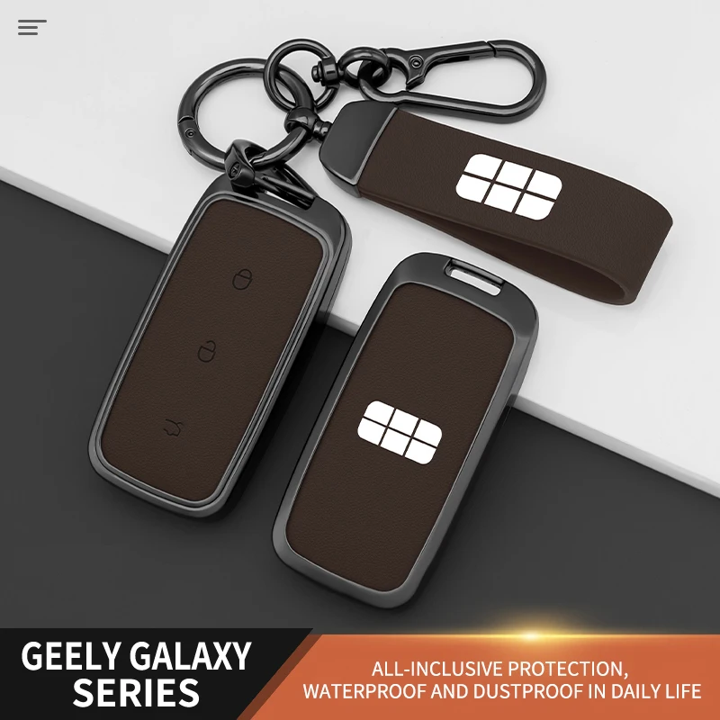 Metal Leather Car Key Case Cover for Geely Galaxy EX5 E5 L6 L7 EMI NO.1 Proton E.MAS 7 5 E8 Starry 8 Protector Accessories
Metal Leather Car Key Case Cover for Geely Galaxy EX5 E5 L6 L7 EMI NO.1 Proton E.MAS 7 5 E8 Starry 8 Protector Accessories
