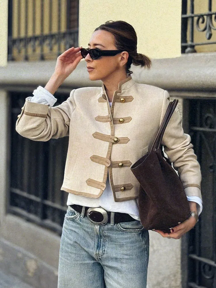 HH Women Winter New Fashion Versatile Stand Collar Shoulder Padded Rope Knot Jacket Female Casual Pockets Single-breasted Coat
HH Women Winter New Fashion Versatile Stand Collar Shoulder Padded Rope Knot Jacket Female Casual Pockets Single-breasted Coat