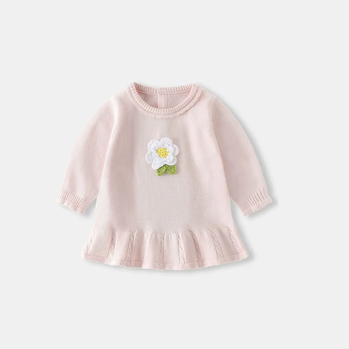 Spring fall Newborn baby Girl Clothes Flat Needle Knitted Sweater Dress for Girl Baby's cloth 1st Birthday Ruffle Bottom Dress
Spring fall Newborn baby Girl Clothes Flat Needle Knitted Sweater Dress for Girl Baby's cloth 1st Birthday Ruffle Bottom Dress