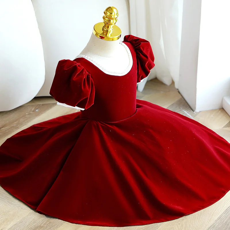 Real Picture Velvet Red Flower Girl Dress For Wedding Princess Short Sleeve A Line Baby Kids Birthday Party Gown Pageant Wear
Real Picture Velvet Red Flower Girl Dress For Wedding Princess Short Sleeve A Line Baby Kids Birthday Party Gown Pageant Wear