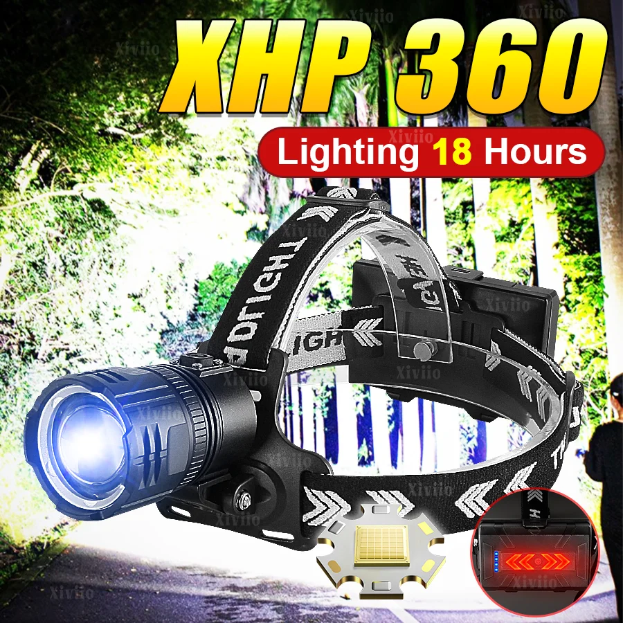 2026 New XHP360 Powerful Headlight Ultra Bright 5000M Led Headlamp Rechargeable Head Flashlight Camping Fishing Headlight 18650
2026 New XHP360 Powerful Headlight Ultra Bright 5000M Led Headlamp Rechargeable Head Flashlight Camping Fishing Headlight 18650