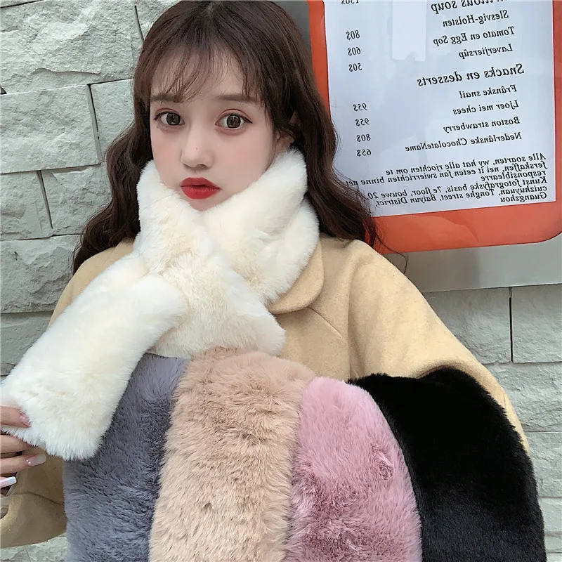 Scarf Women Autumn and Winter Rectangle Solid Color Cute Plush Imitation Rex Rabbit Fur Scarf Warm Scarf Collar for Young Girls
Scarf Women Autumn and Winter Rectangle Solid Color Cute Plush Imitation Rex Rabbit Fur Scarf Warm Scarf Collar for Young Girls