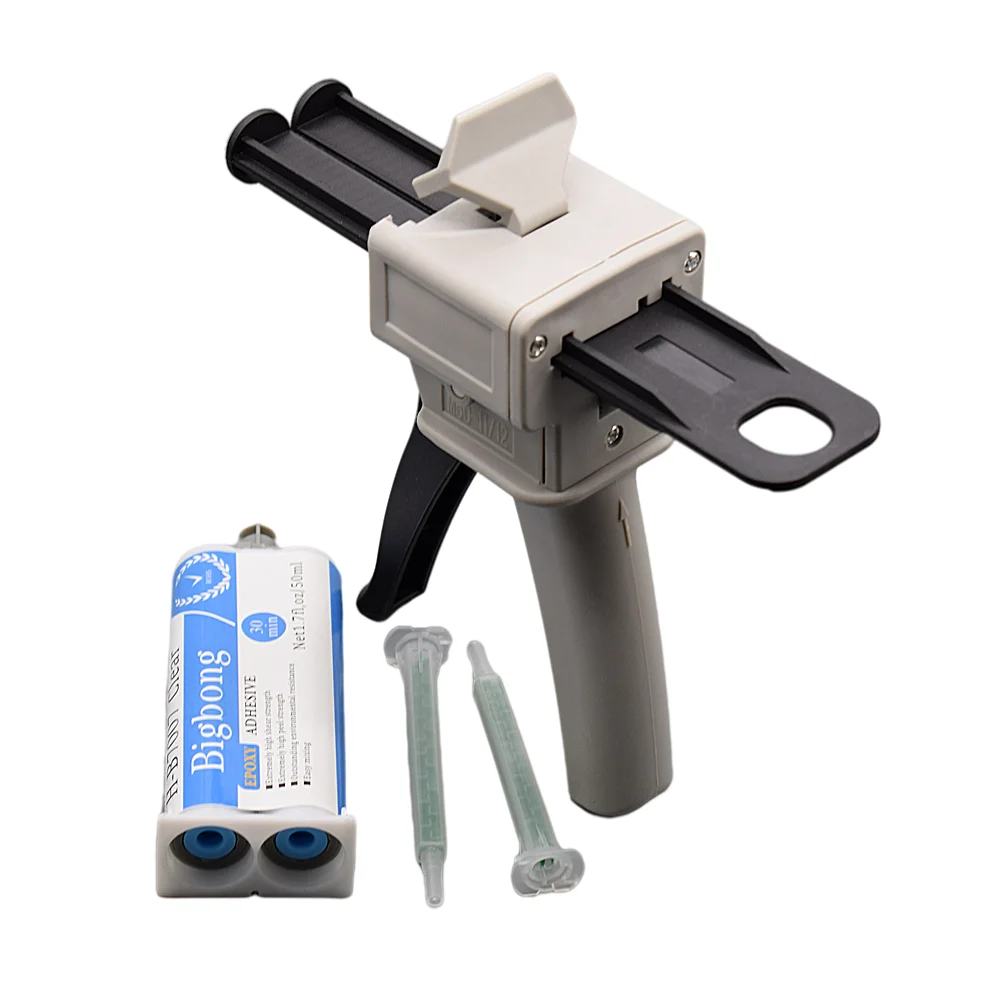 50ml AB Glues 1:1 Clear Epoxy Adhesive and 2pcs Mixing Nozzles with 50ml 1:1 Dispensing Gun Resin Mixer Adhesive Gun Applicatior
50ml AB Glues 1:1 Clear Epoxy Adhesive and 2pcs Mixing Nozzles with 50ml 1:1 Dispensing Gun Resin Mixer Adhesive Gun Applicatior