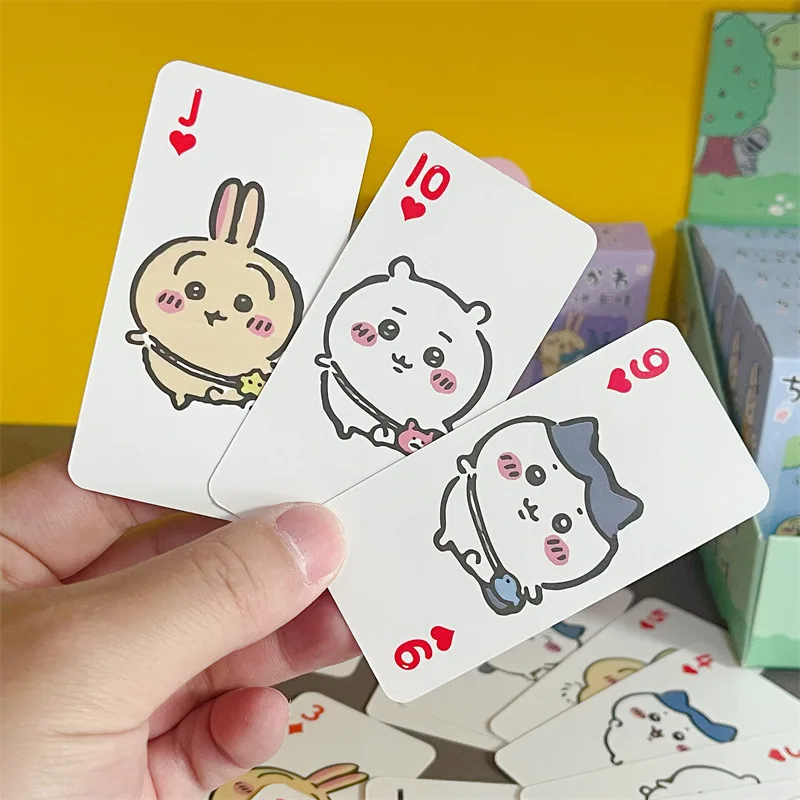 Miniso Chiikawa Kawaii Anime Random Small Playing Cards Cute Hachiware Usagi Cartoon Fun Creative Ideas Poker Cards Girls Toys
Miniso Chiikawa Kawaii Anime Random Small Playing Cards Cute Hachiware Usagi Cartoon Fun Creative Ideas Poker Cards Girls Toys