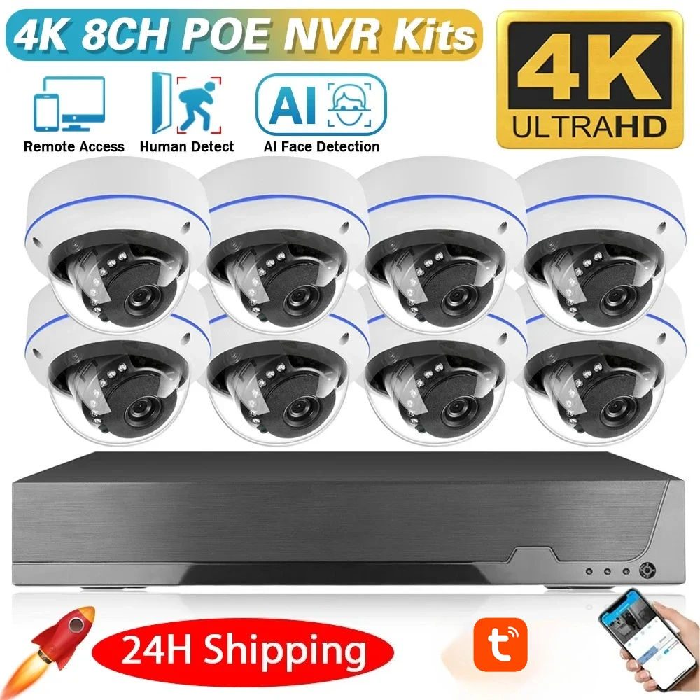 Tuya 8MP 4K CCTV Video Surveillance Kit 4CH POE NVR Kit Outdoor Waterproof POE Dome Security Camera System Set 8CH Smart Life
Tuya 8MP 4K CCTV Video Surveillance Kit 4CH POE NVR Kit Outdoor Waterproof POE Dome Security Camera System Set 8CH Smart Life