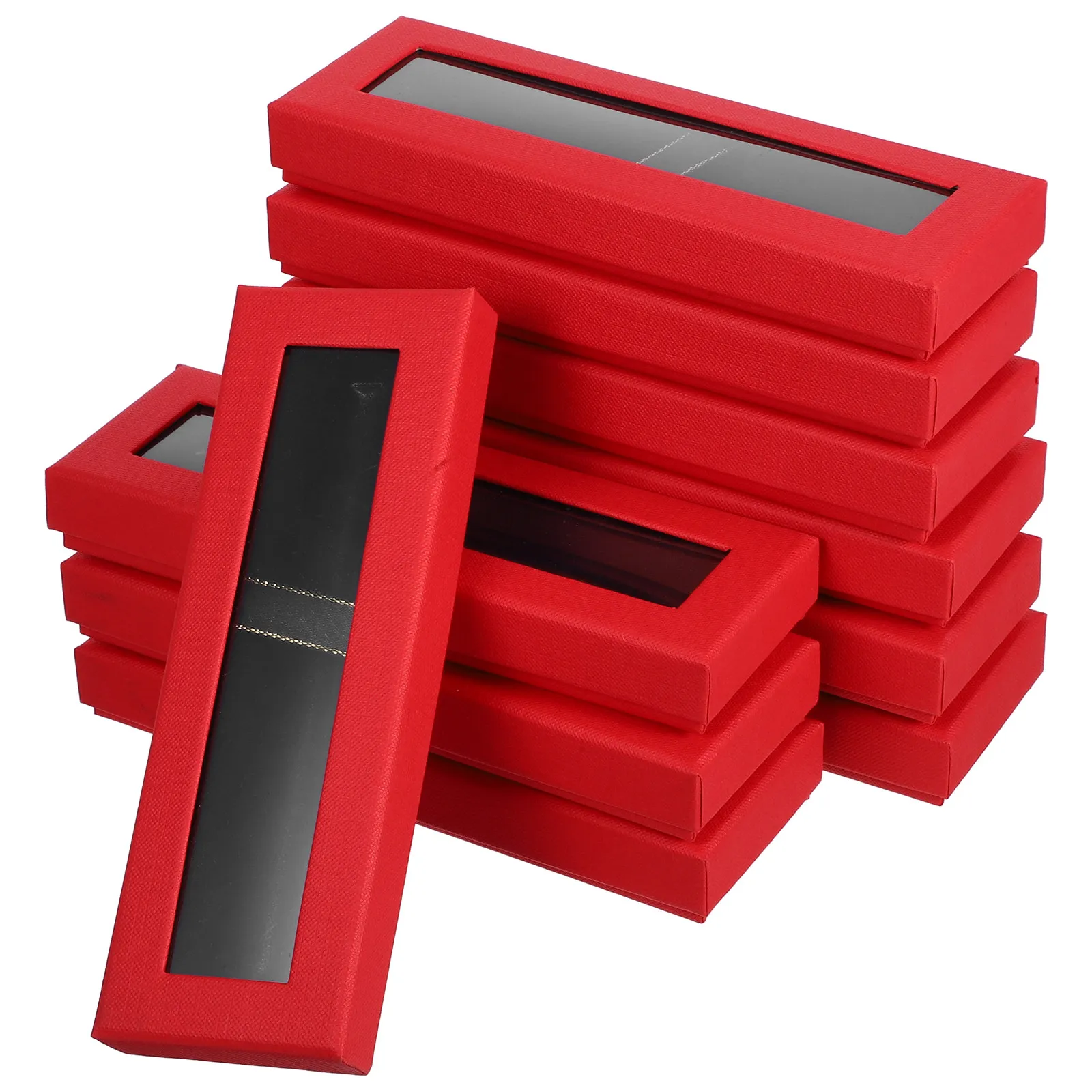 Набор из 10 коробок с прозрачным окном для ручек, ювелирных изделий, часов, пустые декоративные коробки с крышкой для подарков
Набор из 10 коробок с прозрачным окном для ручек, ювелирных изделий, часов, пустые декоративные коробки с крышкой для подарков