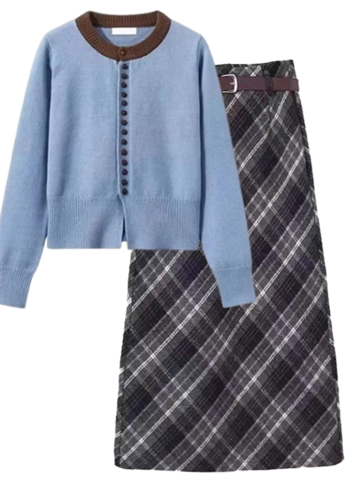 Осенне-зимняя трикотажная мягкая синяя юбка в клетку с сенсационными пуговицами и длинным свечим круглым Ne из полиэфирного волокна, две части...
Осенне-зимняя трикотажная мягкая синяя юбка в клетку с сенсационными пуговицами и длинным свечим круглым Ne из полиэфирного волокна, две части...