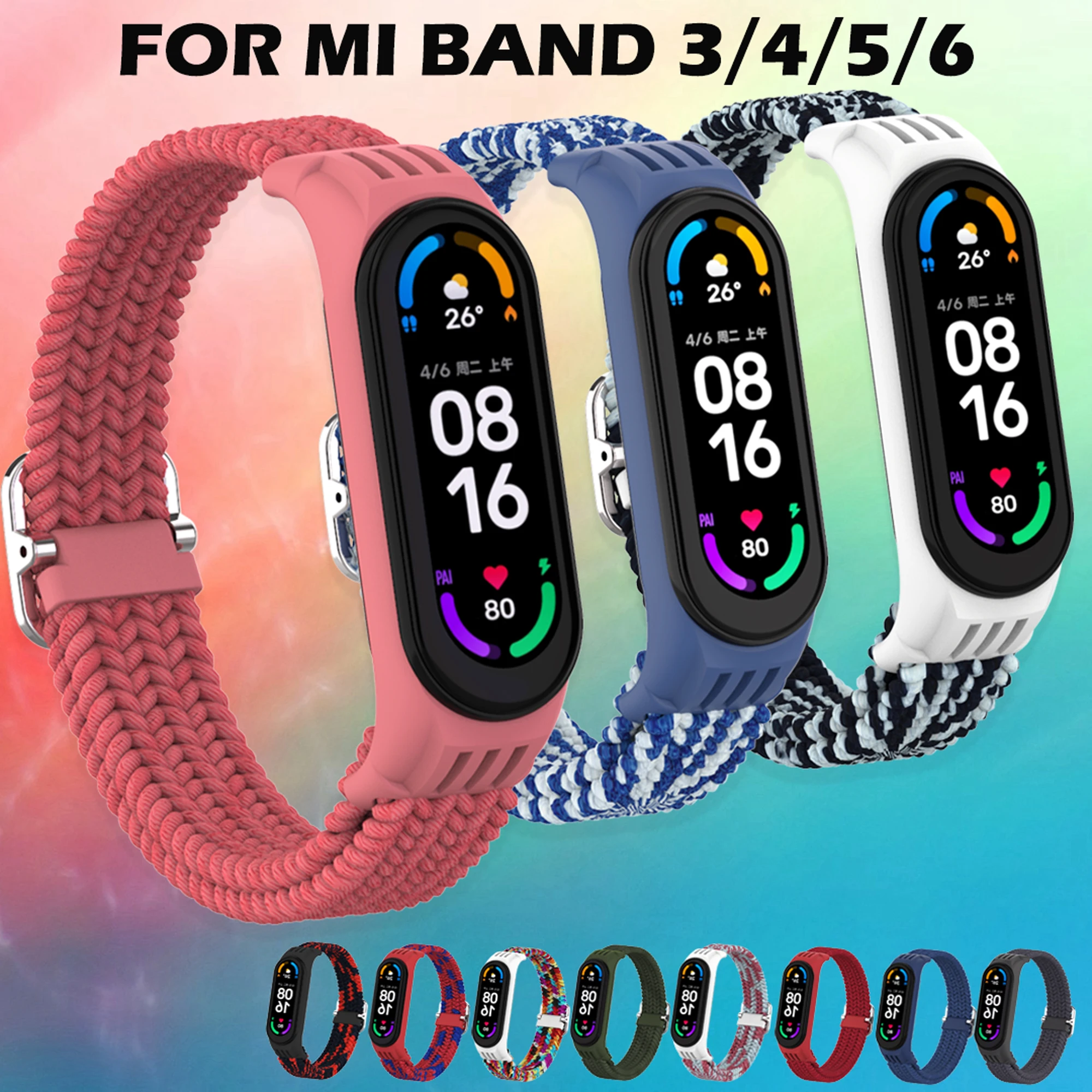 Nylon Strap For Xiaomi Mi Band 3 / 4 / 5 / 6 Weave Elastic Buckle Sport Replacement Wristband
Nylon Strap For Xiaomi Mi Band 3 / 4 / 5 / 6 Weave Elastic Buckle Sport Replacement Wristband