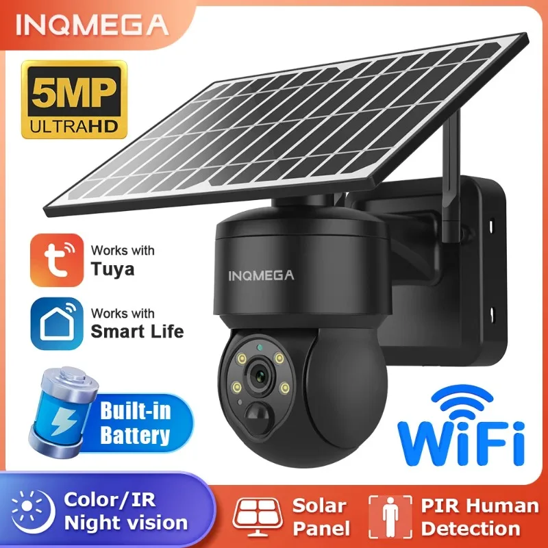 INQMEGA Tuya Smart 5MP Solar Camera WiFi PTZ Surveillance IP Cameras Wireless PIR Human Tracking Color Night Vision IP66
INQMEGA Tuya Smart 5MP Solar Camera WiFi PTZ Surveillance IP Cameras Wireless PIR Human Tracking Color Night Vision IP66
