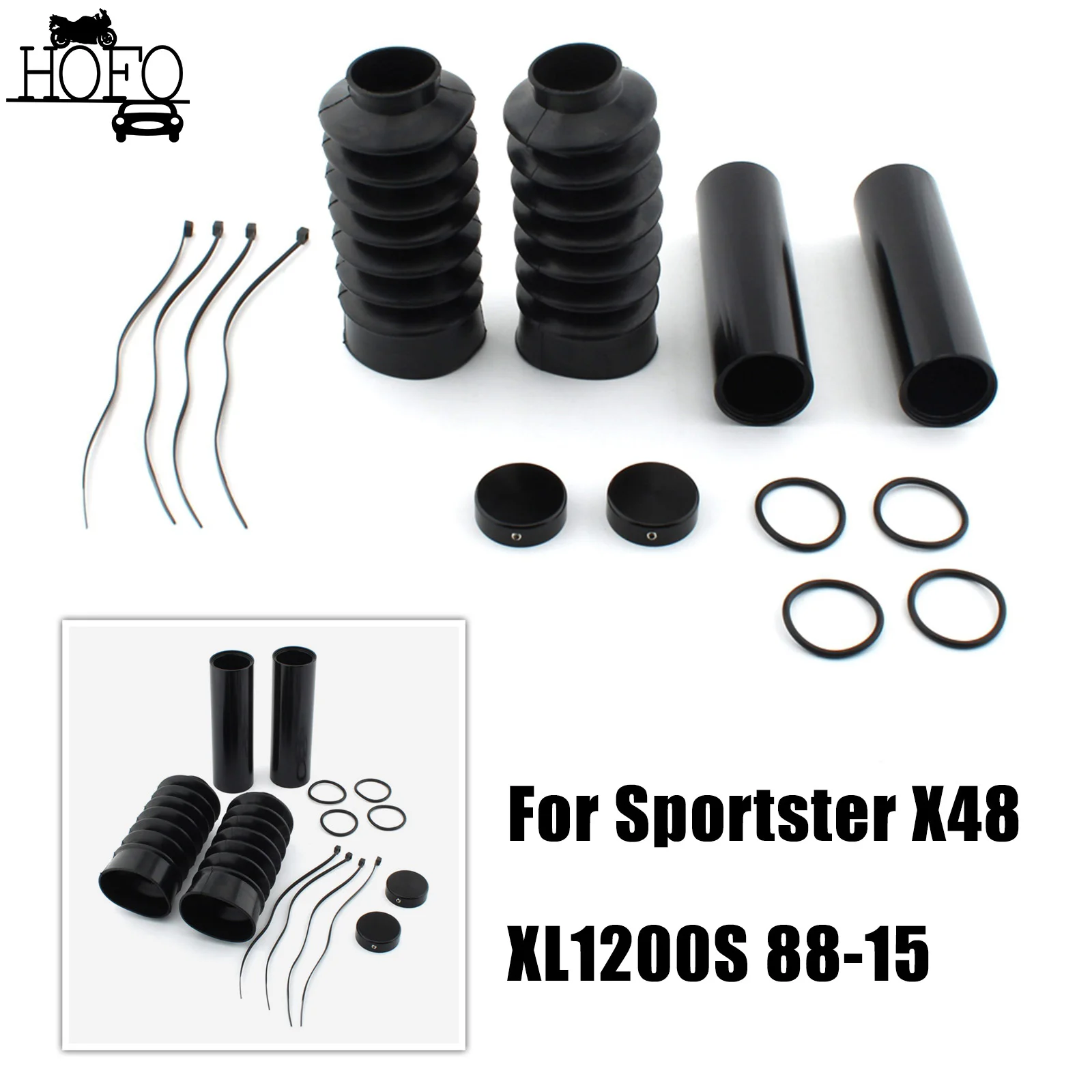 Black Fork Cover Set For HARLEY-DAVIDSON Sportster X48 XL1200S/C/X 1988-2015
Black Fork Cover Set For HARLEY-DAVIDSON Sportster X48 XL1200S/C/X 1988-2015