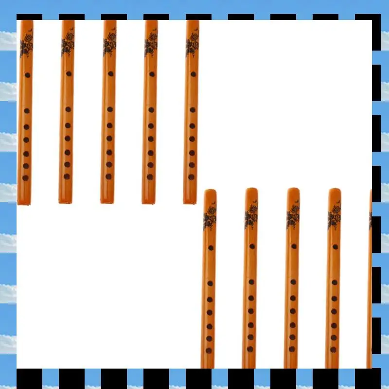 10-Pack Chinese Traditional 6-Hole Bamboo Flute Recorder Student Musical Instrument Wood Color Parts Kit
10-Pack Chinese Traditional 6-Hole Bamboo Flute Recorder Student Musical Instrument Wood Color Parts Kit
