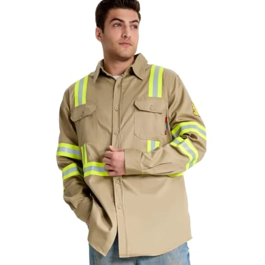 SRsafety Hi Vis FR Shirts for Men, 7.0oz Long Sleeve FR Work Shirts, Cotton High Visibility Fire Shirt
SRsafety Hi Vis FR Shirts for Men, 7.0oz Long Sleeve FR Work Shirts, Cotton High Visibility Fire Shirt