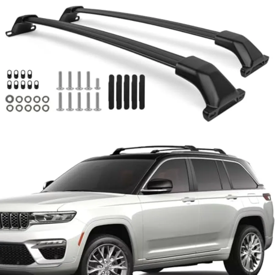 300lbs Roof Rack Cross Bars for Jeep Grand Cherokee L 2021-2026 Grand Cherokee 2022-2026 Aluminum Roof Rack Storage Accessories
300lbs Roof Rack Cross Bars for Jeep Grand Cherokee L 2021-2026 Grand Cherokee 2022-2026 Aluminum Roof Rack Storage Accessories