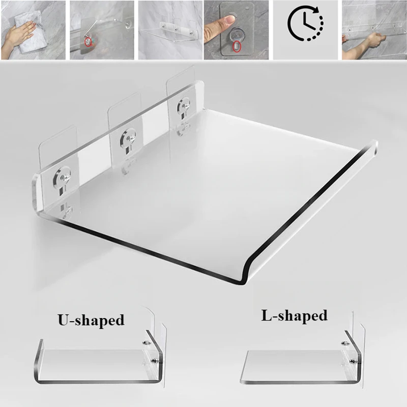 Transparent U/ L-shaped Wall Mounted Storage Rack Kitchen and Bathroom Walls Removable Do Not Require Perforated Storage Racks
Transparent U/ L-shaped Wall Mounted Storage Rack Kitchen and Bathroom Walls Removable Do Not Require Perforated Storage Racks