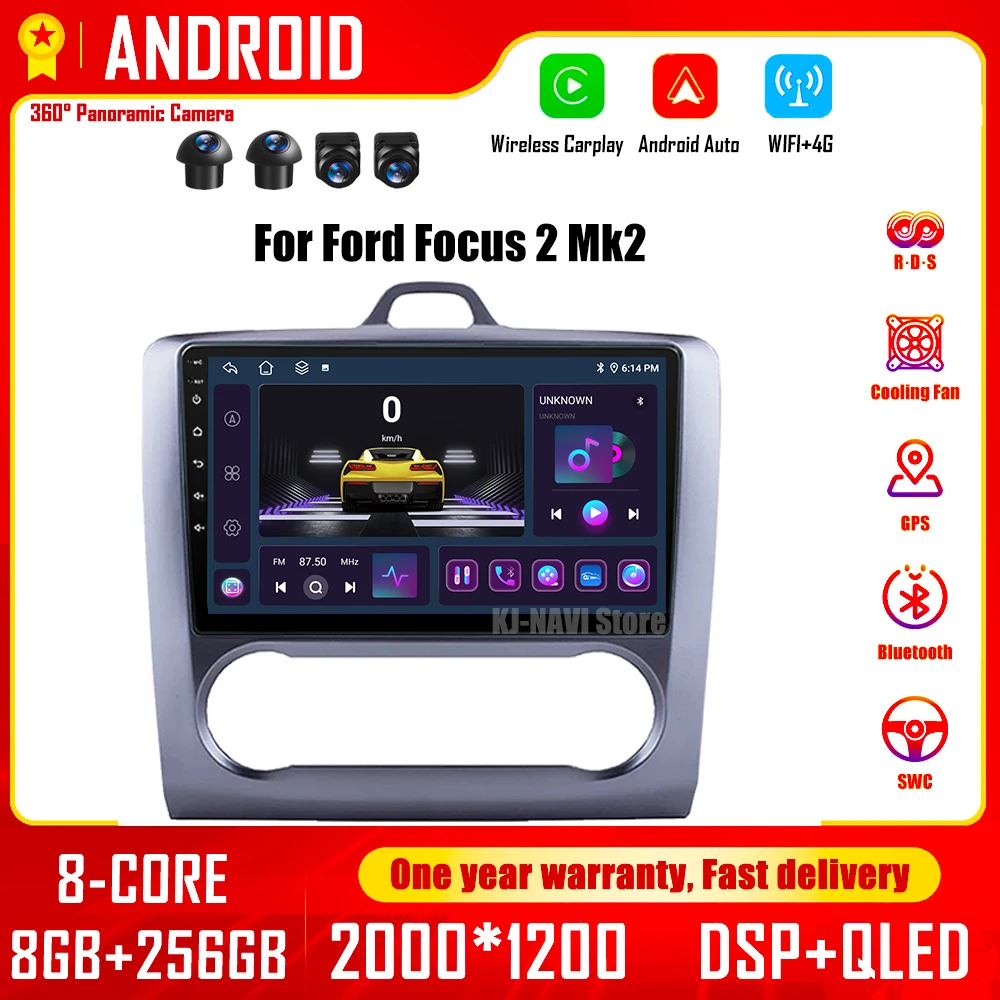 9" Android 14 For Ford Focus 2 Mk2 2004-2011 Classic Fox Auto Car Radio Player Navigation Multimedia GPS IPS CARPLAY Head Unit
9" Android 14 For Ford Focus 2 Mk2 2004-2011 Classic Fox Auto Car Radio Player Navigation Multimedia GPS IPS CARPLAY Head Unit