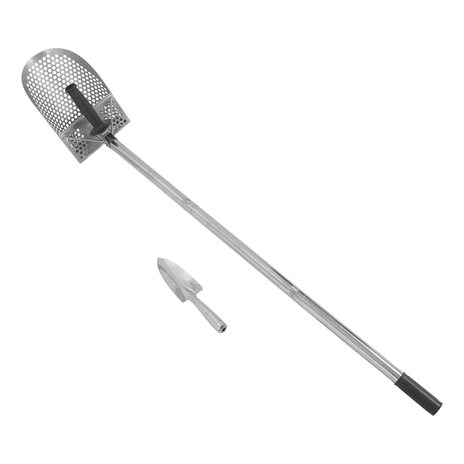 Metal Scoop Stainless Steel Detachable Handle 45.5'' Heavy Duty Sand Sifter Shovel Beach Treasure Hunting Digging Tools
Metal Scoop Stainless Steel Detachable Handle 45.5'' Heavy Duty Sand Sifter Shovel Beach Treasure Hunting Digging Tools