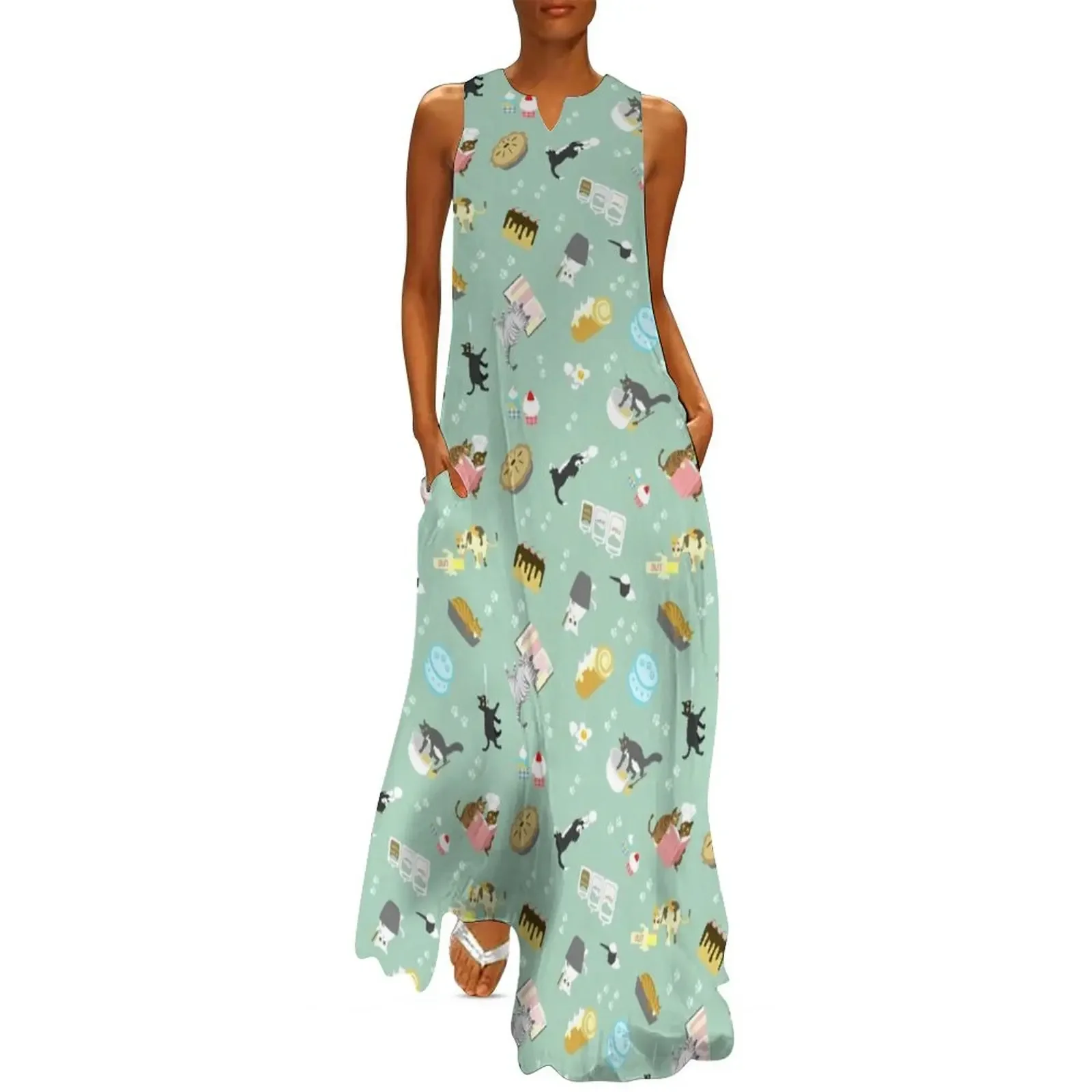 Cats Baking Cakes and other Sweets Long Dress luxury woman party dress women's evening dresses evening dresses women Dress
Cats Baking Cakes and other Sweets Long Dress luxury woman party dress women's evening dresses evening dresses women Dress