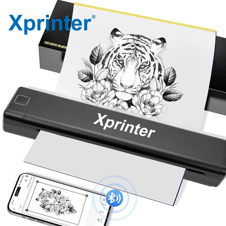 Портативный бесчернильный принтер Xprinter XP-P84, удобный для переноски, формат A4, принтер для тату-трафаретов, портативный Bluetooth-принтер для татуировок
Портативный бесчернильный принтер Xprinter XP-P84, удобный для переноски, формат A4, принтер для тату-трафаретов, портативный Bluetooth-принтер для татуировок