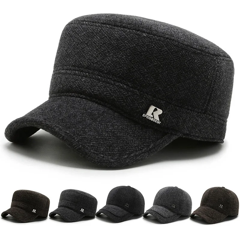 Woolen Flat Warm Autumn Winter Dad Grandpa Hat Thickened Ear Protection Dad Caps Men Outdoor Hat
Woolen Flat Warm Autumn Winter Dad Grandpa Hat Thickened Ear Protection Dad Caps Men Outdoor Hat