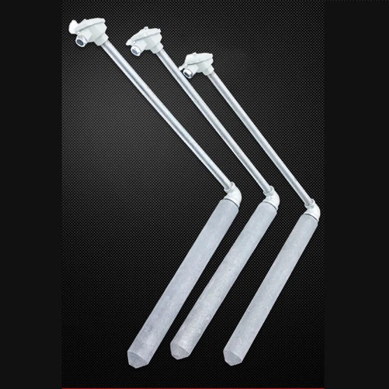 K type right Angle thermocouple WRN-520 die casting probe for measuring liquid aluminum temperature 0~1300℃
K type right Angle thermocouple WRN-520 die casting probe for measuring liquid aluminum temperature 0~1300℃