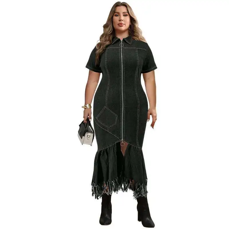 Elegant 218353 Style Plus Size Women's Denim Dress New Product Summer-dress Ruffle 2025 Party Summer Elegantes Casual Y2k
Elegant 218353 Style Plus Size Women's Denim Dress New Product Summer-dress Ruffle 2025 Party Summer Elegantes Casual Y2k