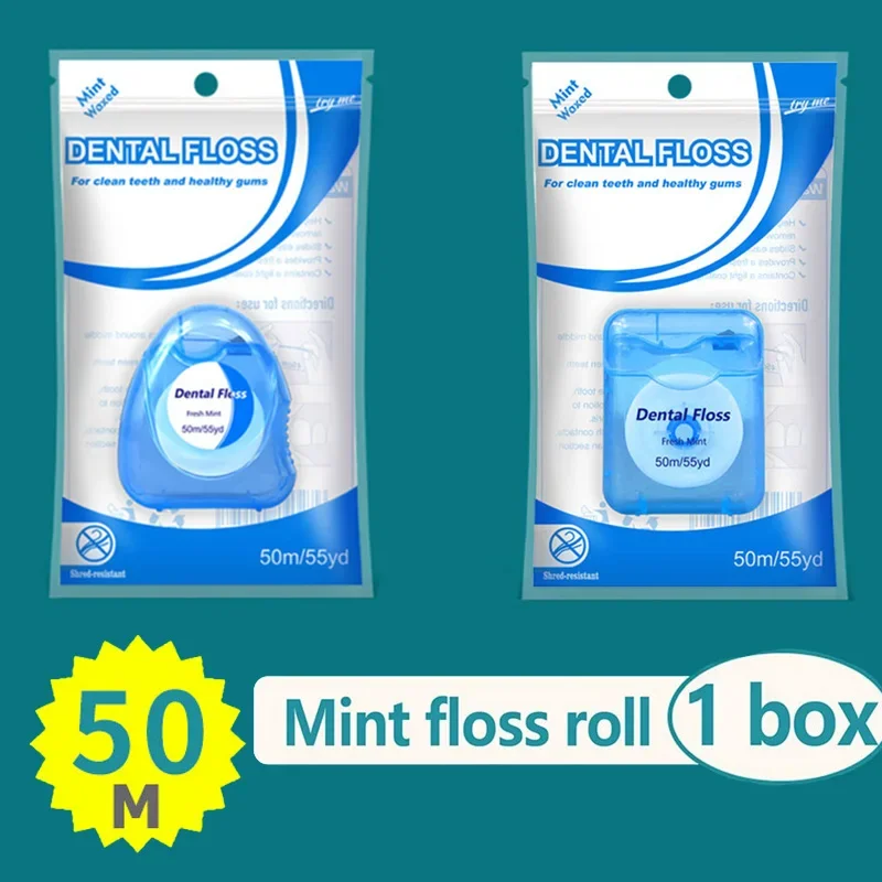 1 Roll 50M Dental Flosser Oral Hygiene Teeth Cleaning Wax Mint Flavored Dental Floss Spool Toothpick Teeth Flosser Clean Tool
1 Roll 50M Dental Flosser Oral Hygiene Teeth Cleaning Wax Mint Flavored Dental Floss Spool Toothpick Teeth Flosser Clean Tool