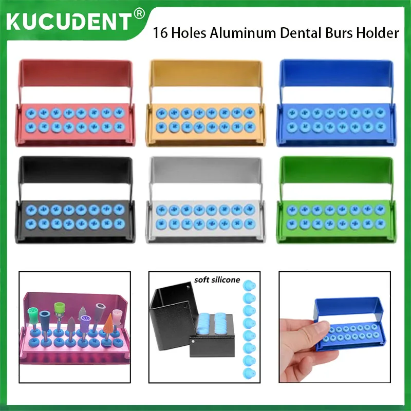 Dental 16 Holes Bur Holder Disinfection Case Cleaning Stands Aluminum Autoclavable Sterilizable Box for FG/CA Drill Dentist Tool
Dental 16 Holes Bur Holder Disinfection Case Cleaning Stands Aluminum Autoclavable Sterilizable Box for FG/CA Drill Dentist Tool