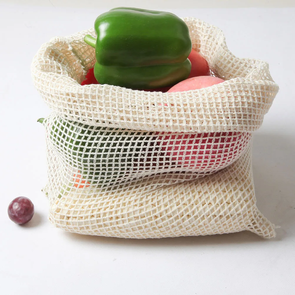 3pcs Fruit Cotton Mesh Bag Drawstring Storage Pouch For Kitchen Vegetable Household Shopping Cotton Mesh Pouch Environmental
3pcs Fruit Cotton Mesh Bag Drawstring Storage Pouch For Kitchen Vegetable Household Shopping Cotton Mesh Pouch Environmental