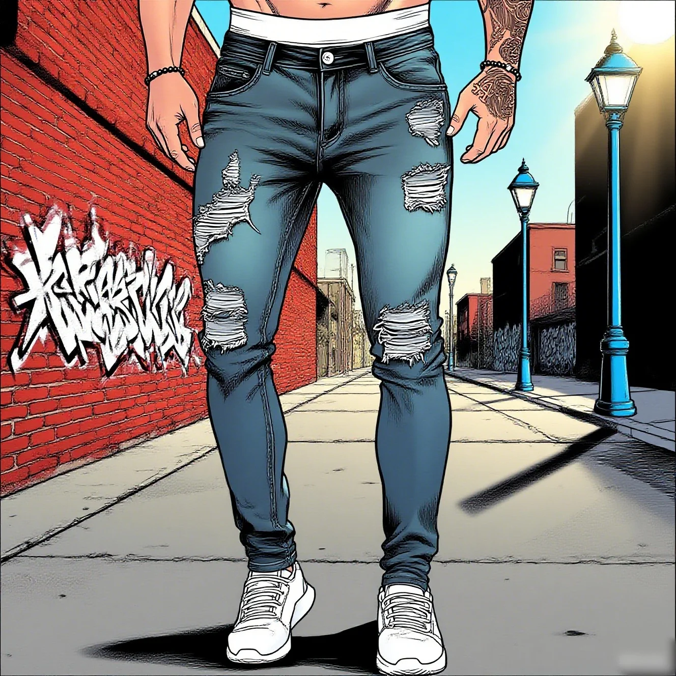 Men's Ripped Jeans Slim Fit Small Leg Elastic Pants Trendy Retro Distressed Beggar Pants High Street Style Men's Pants
Men's Ripped Jeans Slim Fit Small Leg Elastic Pants Trendy Retro Distressed Beggar Pants High Street Style Men's Pants