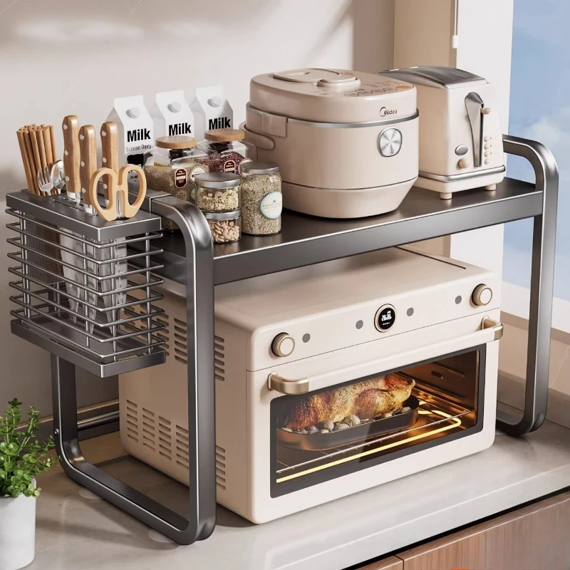 Multifunctional Household Stainless Steel Countertop Rice Cooker Multi-layer Storage Rack