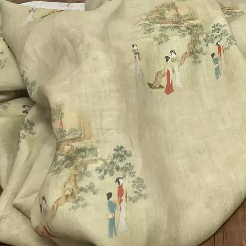 100% ramie printed and dyed fabric, used for making high-end clothing, skirts, and DIY sewing fabrics
100% ramie printed and dyed fabric, used for making high-end clothing, skirts, and DIY sewing fabrics
