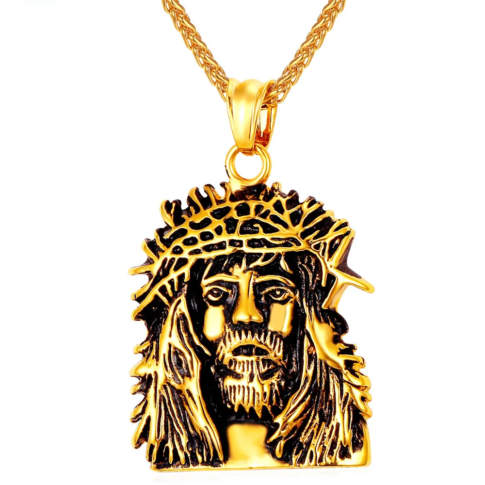 Stainless Steel Jesus Head Pendant Necklace for Men Women Steel Gold Color Amulet Dainty Jewlery Birthday Anniversary Gifts
Stainless Steel Jesus Head Pendant Necklace for Men Women Steel Gold Color Amulet Dainty Jewlery Birthday Anniversary Gifts