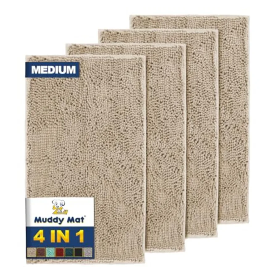 ® 4-Piece Medium 30"X19" AS-SEEN-ON-TV Highly Absorbent Microfiber Door Mat, Bath Mat and Pet Rug, Non slip Thick Washable, Sof
® 4-Piece Medium 30"X19" AS-SEEN-ON-TV Highly Absorbent Microfiber Door Mat, Bath Mat and Pet Rug, Non slip Thick Washable, Sof