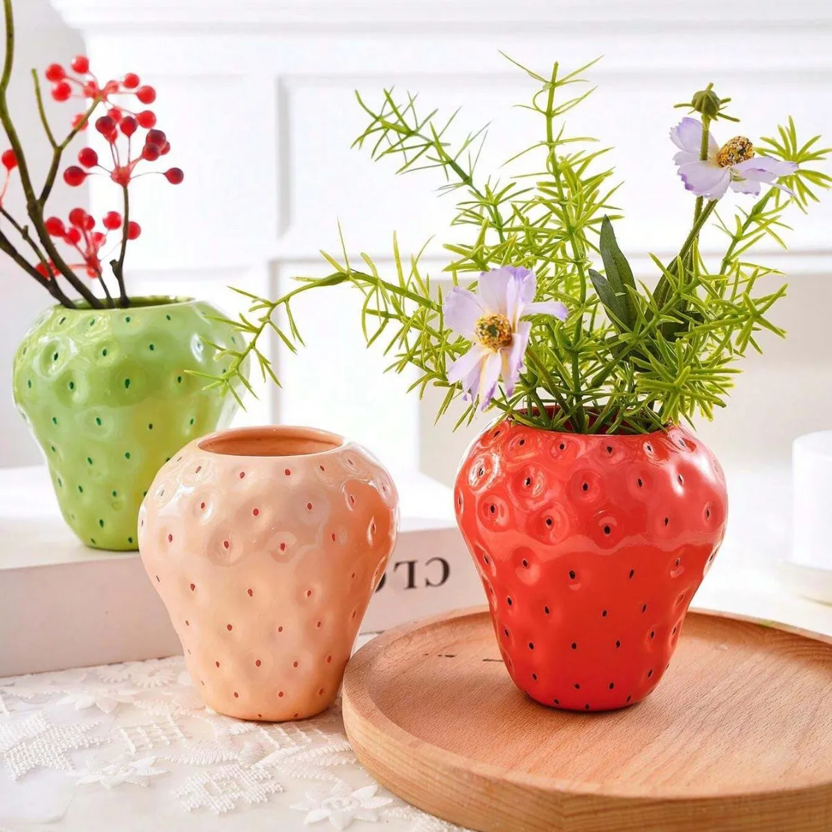 Cute Strawberry Resin Candy Jar with Lid - Aesthetic Kitchen Storage Container for Nuts, Decorative Home Office Desk Ornament
Cute Strawberry Resin Candy Jar with Lid - Aesthetic Kitchen Storage Container for Nuts, Decorative Home Office Desk Ornament