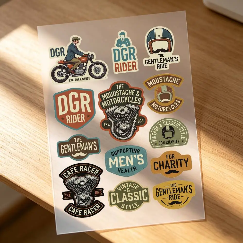 The D-Distinguished G-Gentlemans R-Ride Motorcycle Stickers For Motorcycle Bodies And Helmet Reflective Stickers