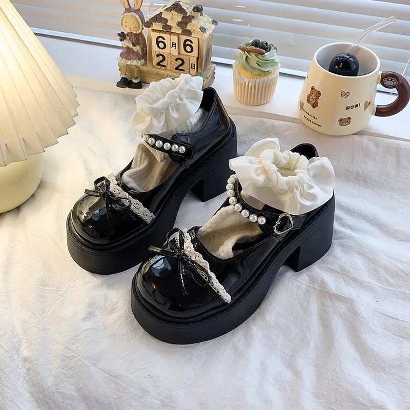 Spring New Platform Mary Jane Small Leather Shoes Women's 100 Matching Skirt French Vintage Round Toe Pearl Single Shoes
Spring New Platform Mary Jane Small Leather Shoes Women's 100 Matching Skirt French Vintage Round Toe Pearl Single Shoes