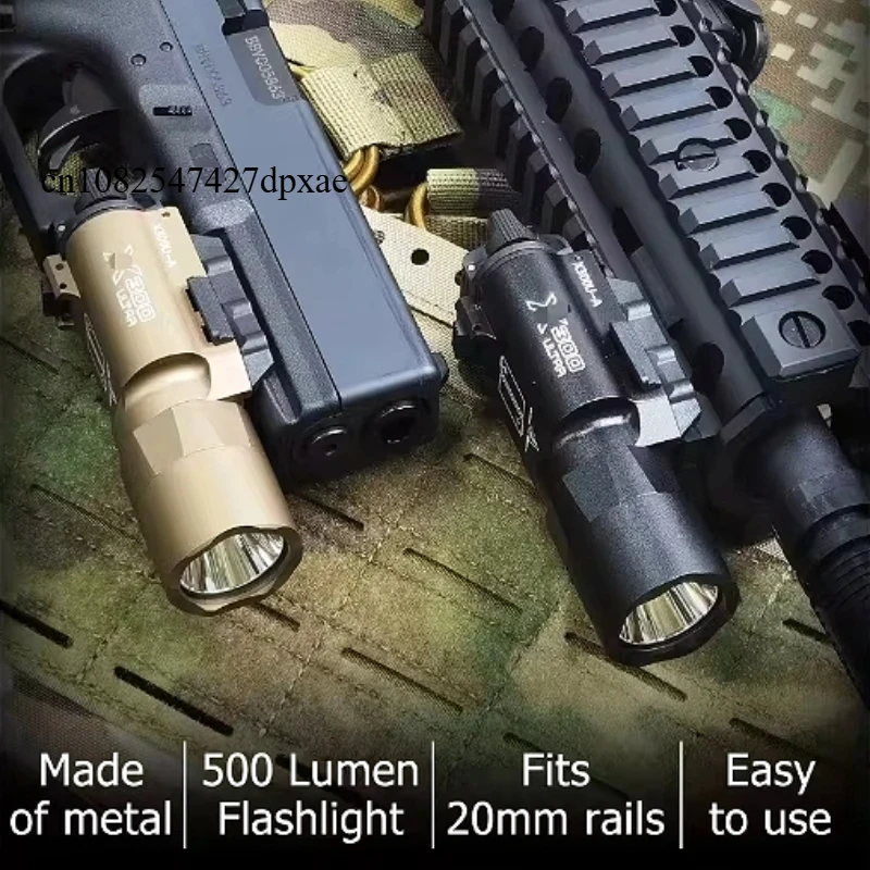 Tactical SF X300 Ultra Pistol Gun Light X300U 500 Lumens High Output Weapon Flashlight Fit 20mm Picatinny Weaver Rail
Tactical SF X300 Ultra Pistol Gun Light X300U 500 Lumens High Output Weapon Flashlight Fit 20mm Picatinny Weaver Rail