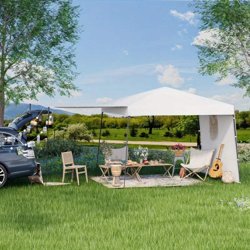 EROMMY 10x10 FT Pop Up Canopy Tent, Sun Shade Tent with 2 Sidewalls, Portable 210D Oxford Fabric Tent, White
EROMMY 10x10 FT Pop Up Canopy Tent, Sun Shade Tent with 2 Sidewalls, Portable 210D Oxford Fabric Tent, White