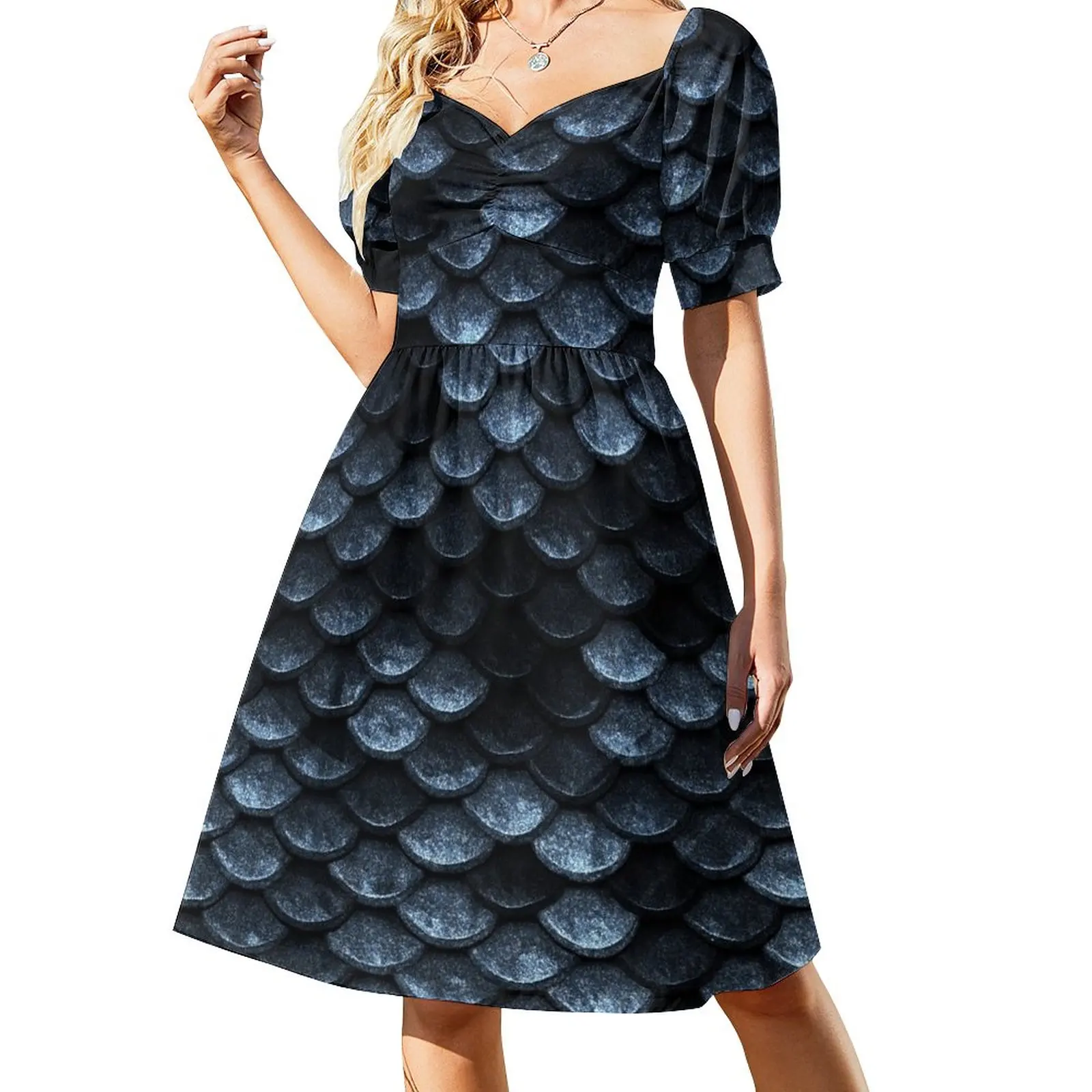 

Mermaid Fish Scales Deep Shade of Blues Dress Woman dresses dress women elegant luxury Women's summer skirt