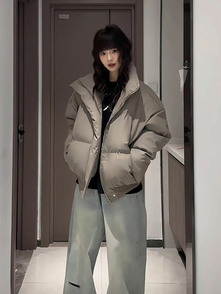 Caramel PU Leather down Cotton Jaet Men's Women's Winter Warm Cold Resistant Thiened Hooded Bread Sle Coat Water Waed
Caramel PU Leather down Cotton Jaet Men's Women's Winter Warm Cold Resistant Thiened Hooded Bread Sle Coat Water Waed