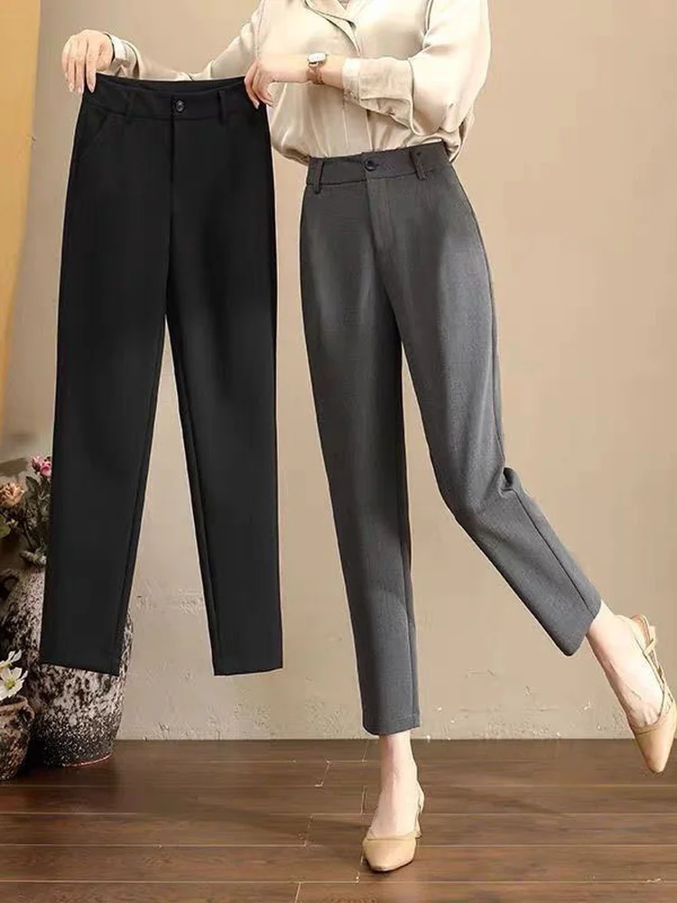 Black Straight Leg Suit Pants Women's High Waist Slimming Small Size Nine Points Casual West Pants Professional Casual Smoke ...
Black Straight Leg Suit Pants Women's High Waist Slimming Small Size Nine Points Casual West Pants Professional Casual Smoke ...