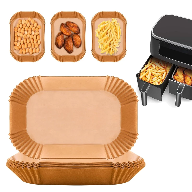 Rectangle Disposable Air fryer Baking Paper Liner Waterproof Oilproof Non-Stick Baking Mat for Ninja Foodi AirFryer Accessories
Rectangle Disposable Air fryer Baking Paper Liner Waterproof Oilproof Non-Stick Baking Mat for Ninja Foodi AirFryer Accessories