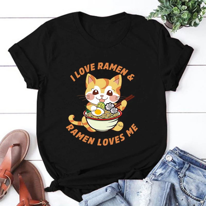 Hot I Love Ramen Ramen Loves Me Letter Printed Women Summer Short Sleeve Tee Shirts Round Neck Casual Summer Unisex Tops
Hot I Love Ramen Ramen Loves Me Letter Printed Women Summer Short Sleeve Tee Shirts Round Neck Casual Summer Unisex Tops