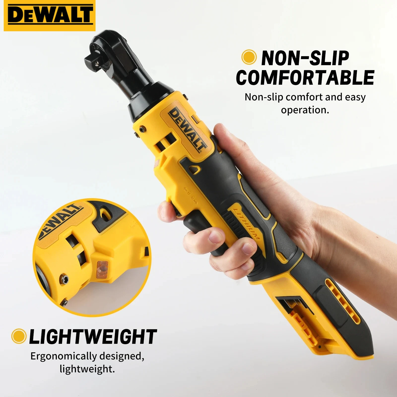 DEWALT DCF512 1/2 Inch Ratchet Right Angle Cordless Wrench Variable Speed Brushless Power Wrench LED light Battery Power Tools
DEWALT DCF512 1/2 Inch Ratchet Right Angle Cordless Wrench Variable Speed Brushless Power Wrench LED light Battery Power Tools