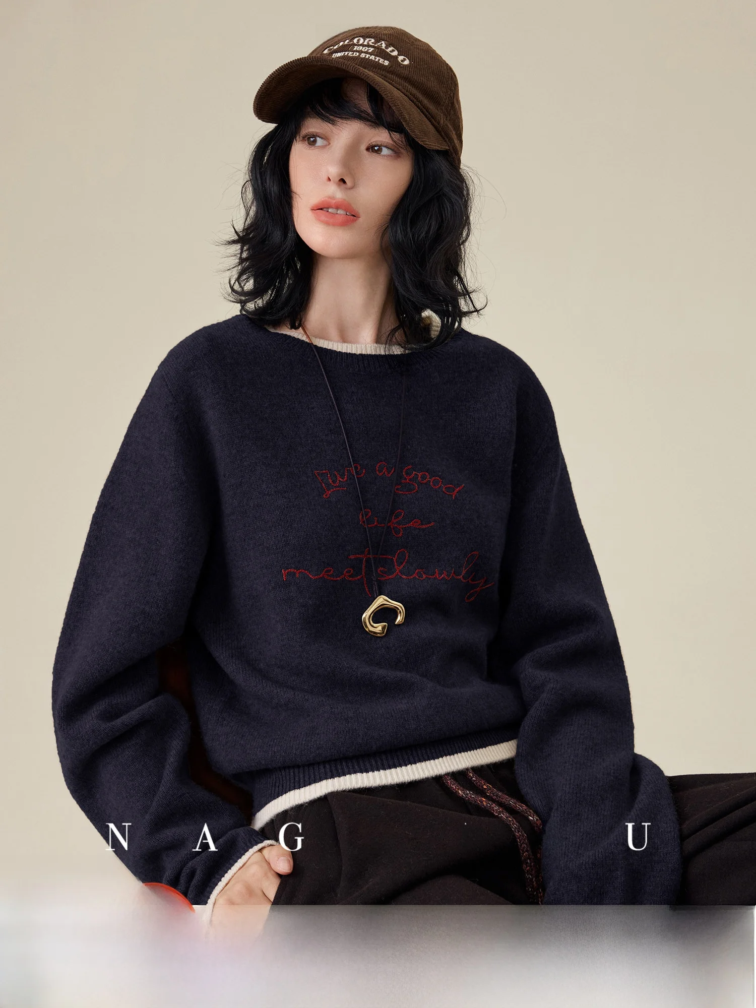 Miu Sle Color Blo Knitted Cardigan Embroidered Letter Contrast Color Woolen Women's Long Sve round Ne Pullover Spring
Miu Sle Color Blo Knitted Cardigan Embroidered Letter Contrast Color Woolen Women's Long Sve round Ne Pullover Spring