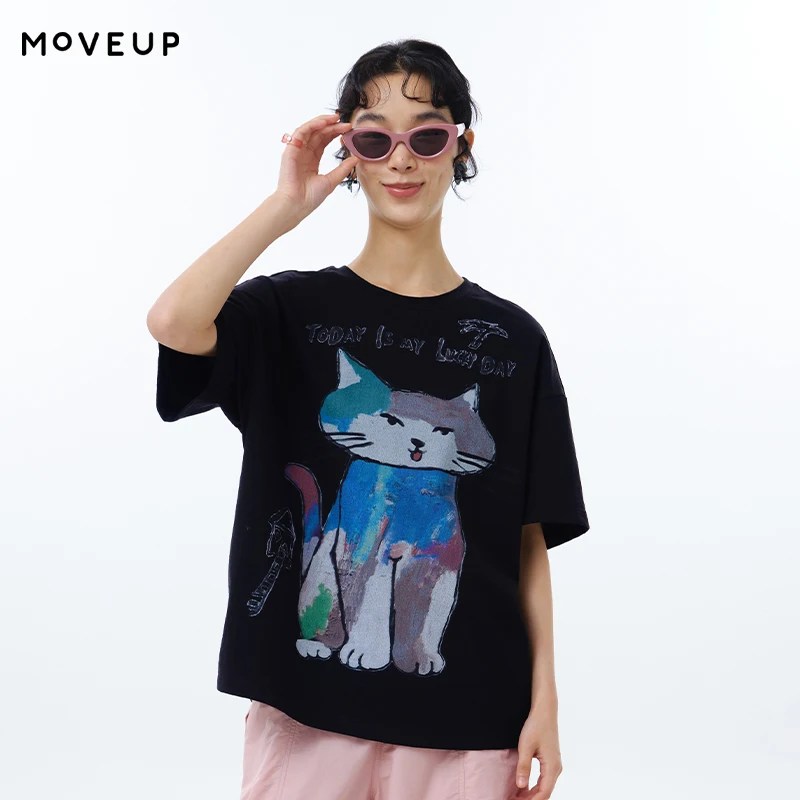 MOVEUP Casual Short Sleeves Round Neck T-Shirt 2026 Summer New Cartoon Cat Print Tees Loose Commuting Top For Women 325210564
MOVEUP Casual Short Sleeves Round Neck T-Shirt 2026 Summer New Cartoon Cat Print Tees Loose Commuting Top For Women 325210564